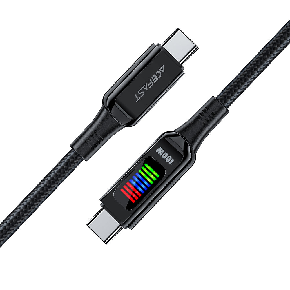 USB-C Daten- und Ladekabel - USB-C Acefast C7-03, 100W, 1,2m, Schwarz