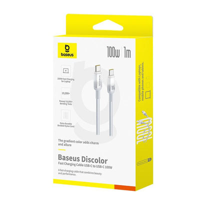 USB-C Daten- und Ladekabel - USB-C Baseus Discolor, 100W, 1m, Silber E0420701