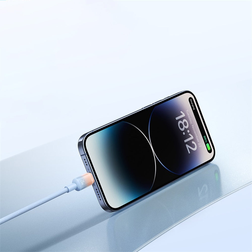 USB-C Daten- und Ladekabel - USB-C Baseus Discolor, 100W, 2m, Blau Grün E0420703