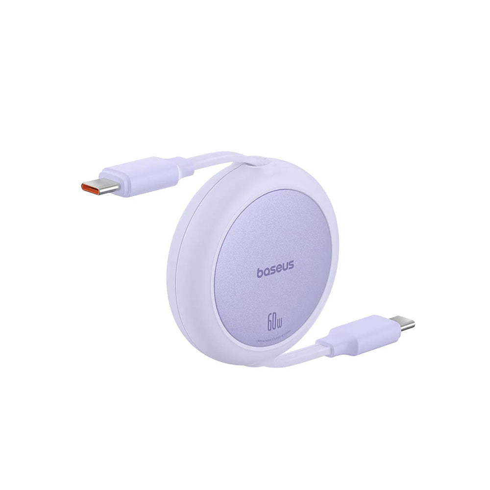 Daten- und Ladekabel USB-C - USB-C Baseus Free2Pull Mini Retractable, 60W, 1m, Lila P10364500511-01