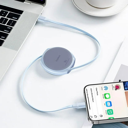 USB-C Data and Charging Cable - USB-C Baseus Pathfinder Retractable, 100W, 1m, Blue P10368400311-00