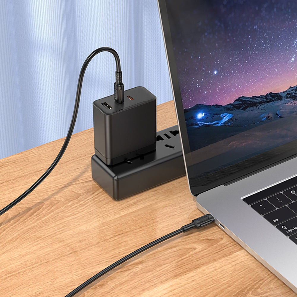 USB-C Daten- und Ladekabel - USB-C Borofone BX111 Feliz, 60W, 1m, Schwarz