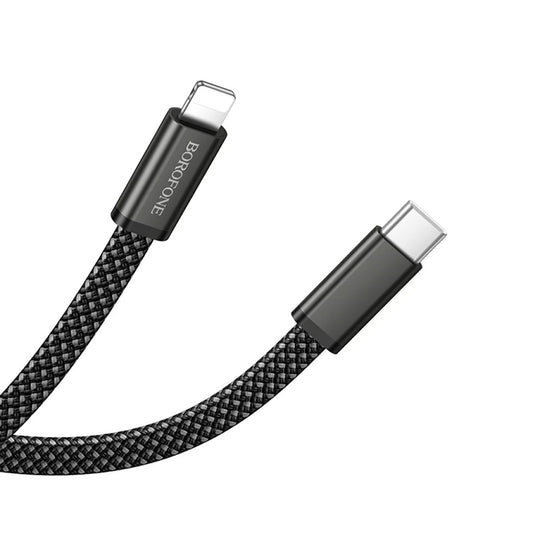 USB-C Daten- und Ladekabel - USB-C Borofone BX124 Peace, 30W, 1m, Schwarz