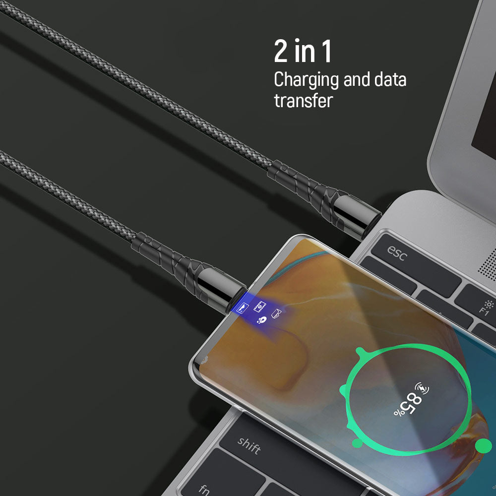 USB-C Data and Charging Cable - USB-C ColorWay CW-CBPDCC040, 65W, 1m, Gray