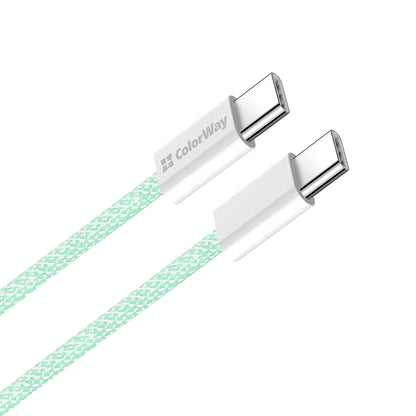 Daten- und Ladekabel USB-C - USB-C ColorWay CW-CBPDCC061, 60W, 1m, Grün