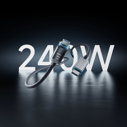 USB-C Daten- und Ladekabel - USB-C Cuktech CTC620P Display, 240W, 2m, Schwarz CCTC620POSBK