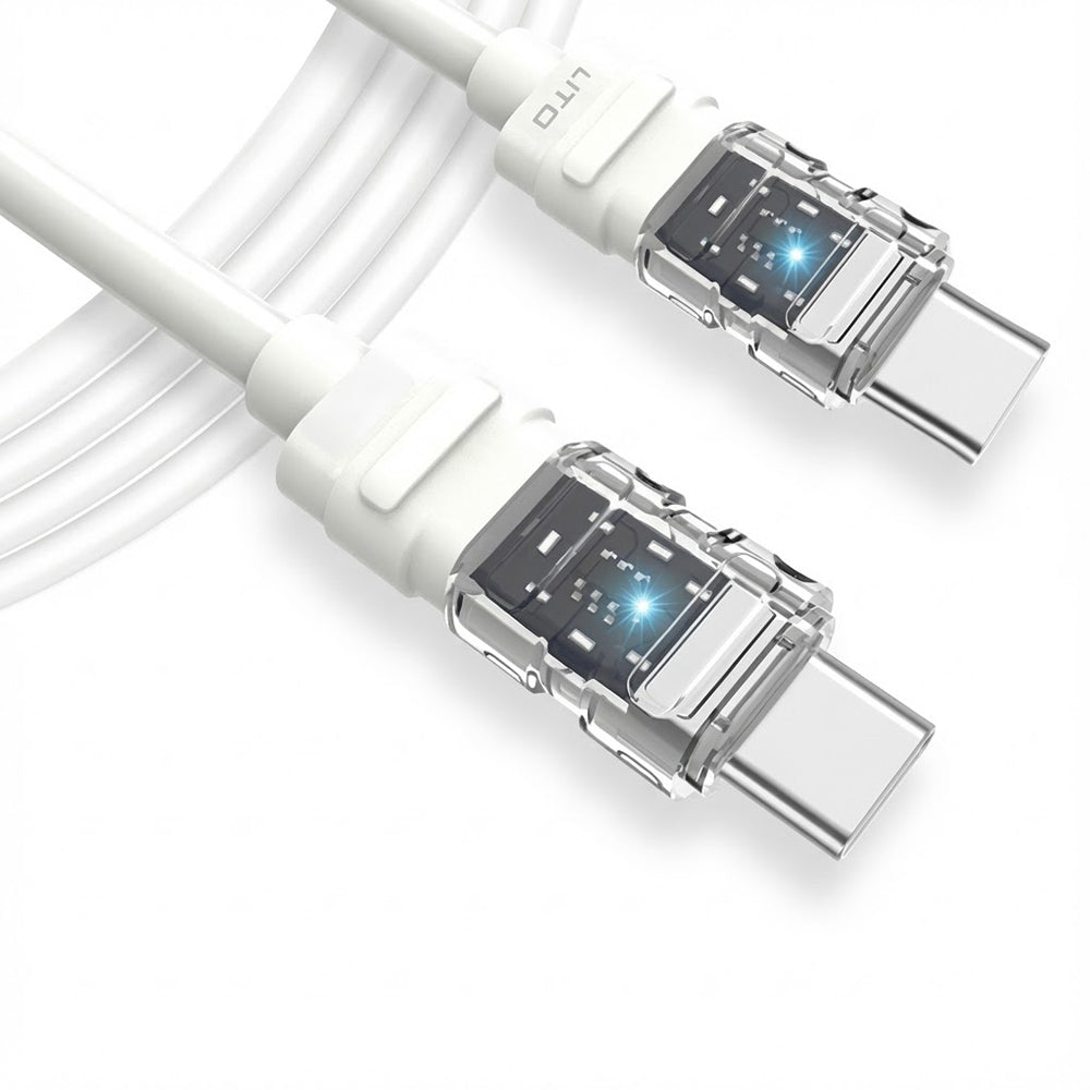 USB-C Data and Charging Cable - USB-C Lito LD05, 60W, 1m, White