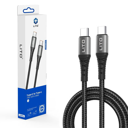 USB-C Data and Charging Cable - USB-C Lito LD08CC, 60W, 1m, Black