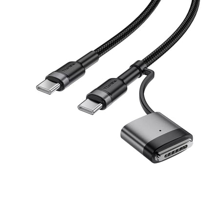 Acefast Ladekabel, USB-C - USB-C / MagSafe 3, 240W, 1.2m, Schwarz
