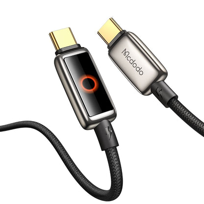 Daten- und Ladekabel USB-C - USB-C McDodo CA-6680 Auto Power Off, 100W, 1.2m, Schwarz