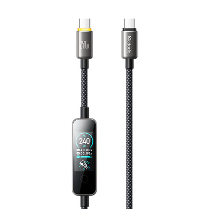 USB-C Daten- und Ladekabel - USB-C McDodo CA-8750 Display, 240W, 1,2m, Schwarz