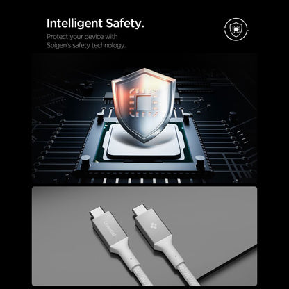 Daten- und Ladekabel USB-C - USB-C Spigen EB10010CC, 100W, 1m, Weiß