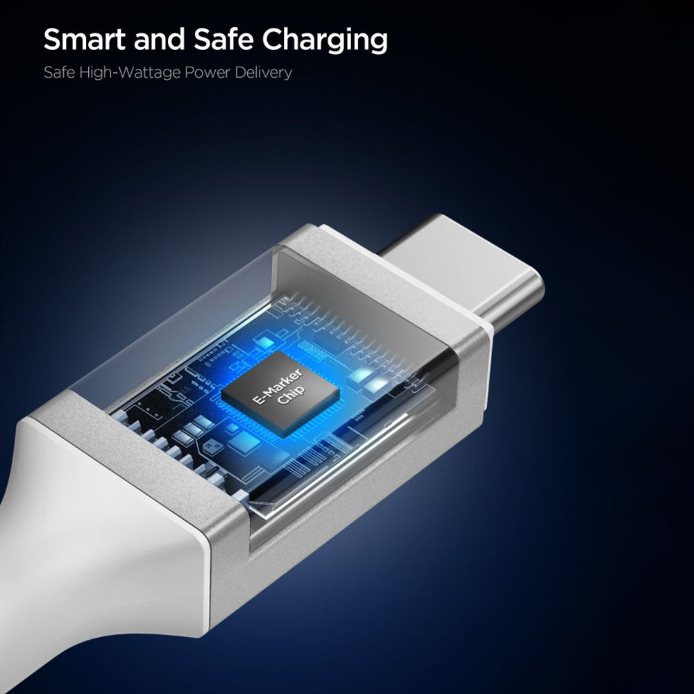 Daten- und Ladekabel USB-C - USB-C Spigen EB10010CC, 100W, 1m, Weiß