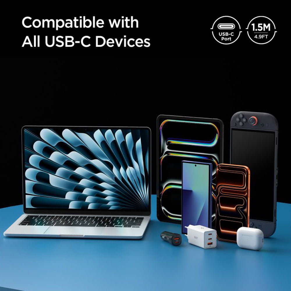 Daten- und Ladekabel USB-C - USB-C Spigen EB10010CC, 100W, 1m, Weiß