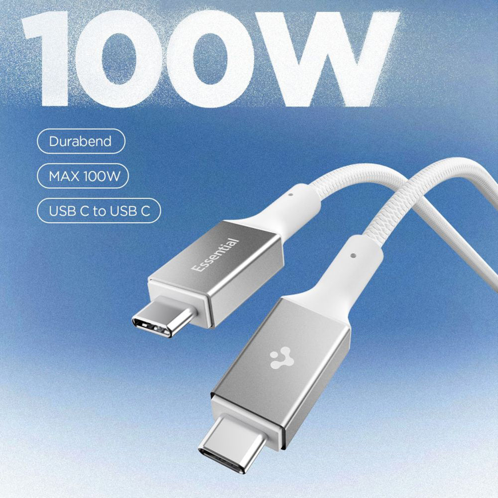 Daten- und Ladekabel USB-C - USB-C Spigen EB10010CC, 100W, 1m, Weiß