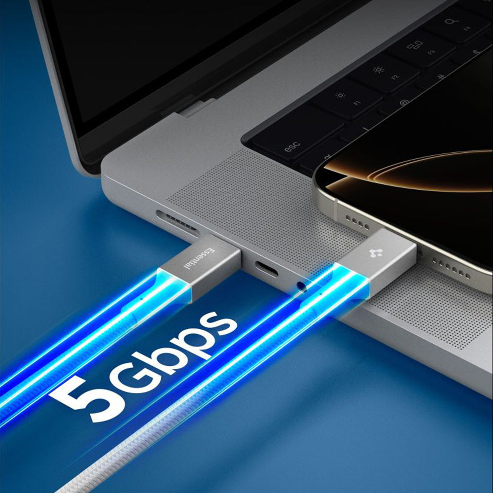 Daten- und Ladekabel USB-C - USB-C Spigen EB10010CC, 100W, 1m, Weiß