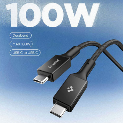 Daten- und Ladekabel USB-C - USB-C Spigen EB10015CC, 100W, 1.5m, Schwarz ACA10421