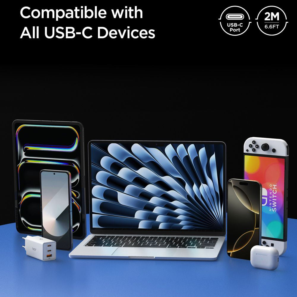 Daten- und Ladekabel USB-C - USB-C Spigen EB10020CC, 100W, 2m, Schwarz