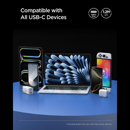 Daten- und Ladekabel USB-C - USB-C Spigen EB24012CC, 240W, 1.2m, Schwarz ACA09461