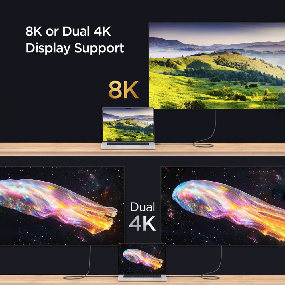 Daten- und Ladekabel USB-C - USB-C Spigen EB24012CC, 240W, 1.2m, Schwarz ACA09461