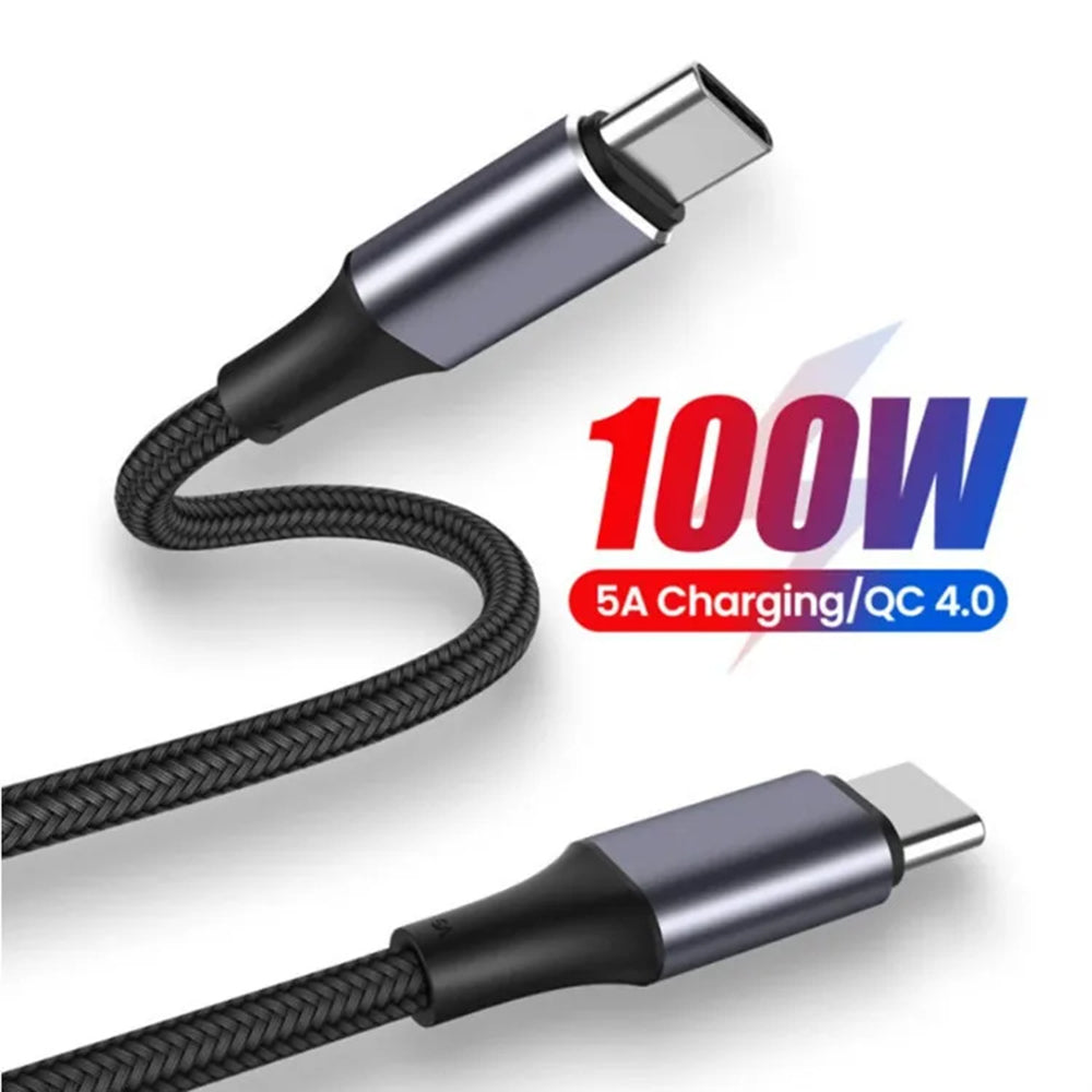 Daten- und Ladekabel USB-C - USB-C Techsuit PCB018, 100W, 1m, Schwarz