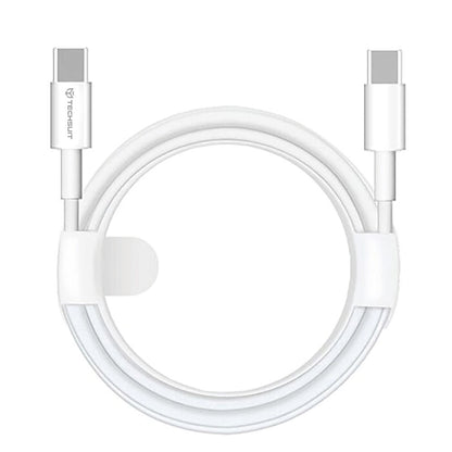 Daten- und Ladekabel USB-C - USB-C Techsuit PCB130, 60W, 1m, Weiß