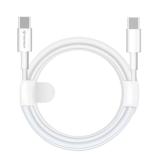 USB-C Data and Charging Cable - USB-C Techsuit PCB130, 60W, 1m, White