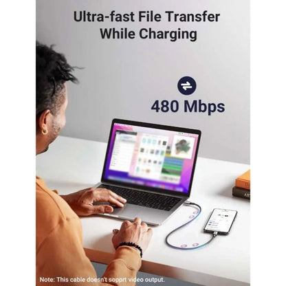 USB-C Daten- und Ladekabel - USB-C UGREEN L502, 100W, 1m, Schwarz