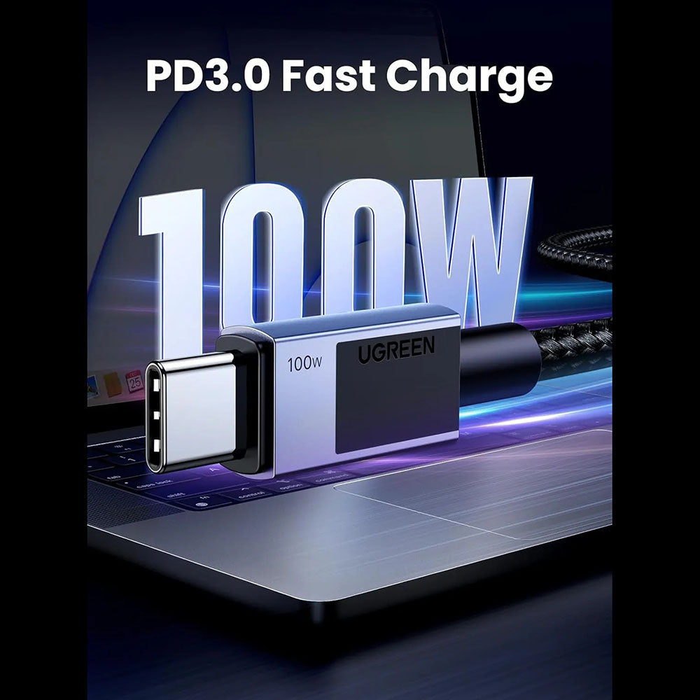 USB-C zu USB-C Daten- und Ladekabel UGREEN L512, 100W, 1m, Grau