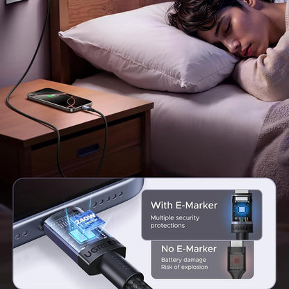 Daten- und Ladekabel USB-C - USB-C UGREEN L532, 240W, 0,5m, Grau