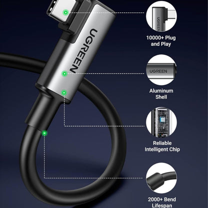 Daten- und Ladekabel USB-C - USB-C UGREEN US551 (90629) Angled, 60W, 5m, Schwarz