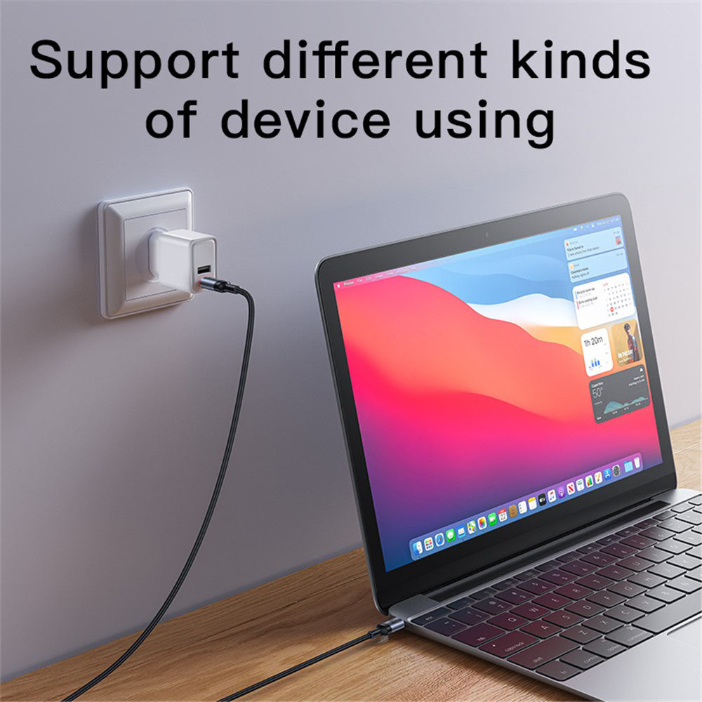 USB-C Daten- und Ladekabel - USB-C Yesido CA181, 60W, 1.2m, Schwarz