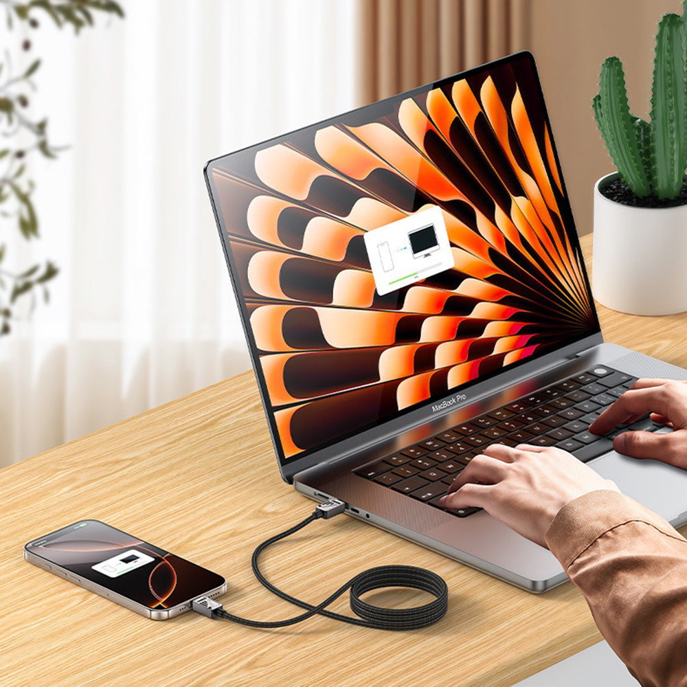 USB-C Daten- und Ladekabel - USB-C Yesido CA196, 60W, 1.2m, Schwarz