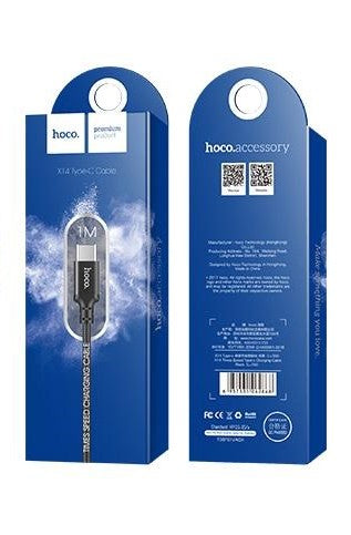 Daten- und Ladekabel USB-A - USB-C HOCO X14 Times, 18W, 2m, Schwarz