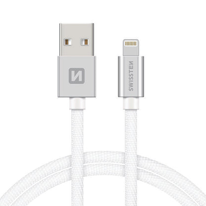 Daten- und Ladekabel USB-A – Lightning Swissten, 18 W, 1,2 m, Silber 71524203