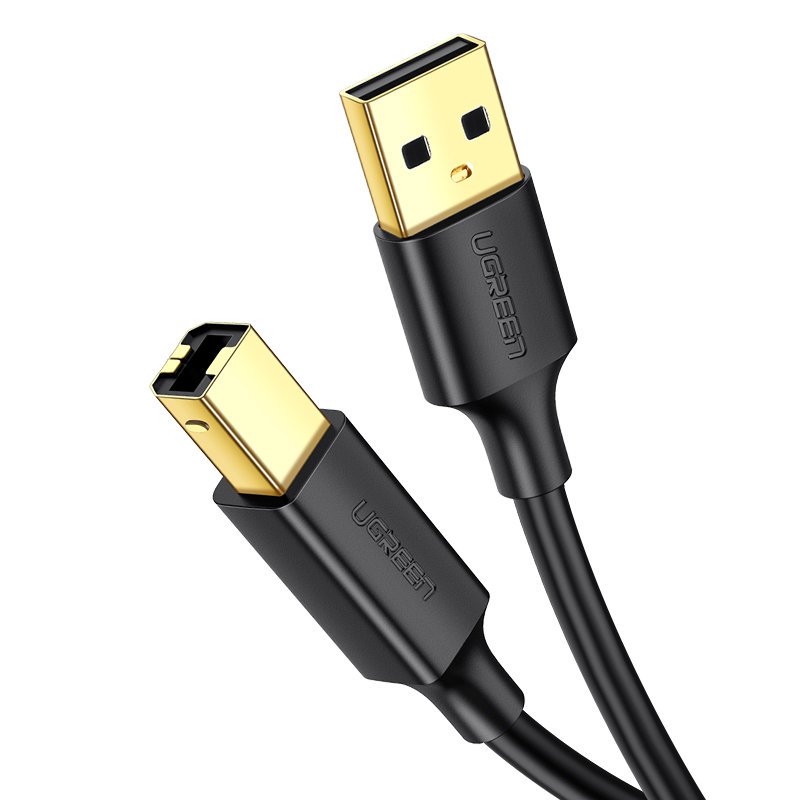 Drucker Kabel UGREEN US135, USB-A - USB-B, 2m, Schwarz