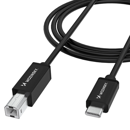 Druckerkabel WZK WKDDY2S, USB-C - USB-B, 2m, Schwarz