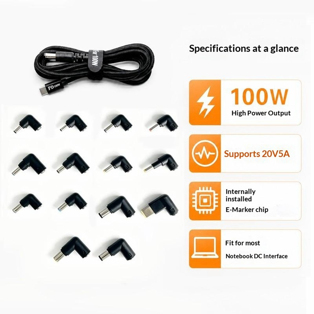 OEM-Ladekabel, 2m, 14in1, Schwarz