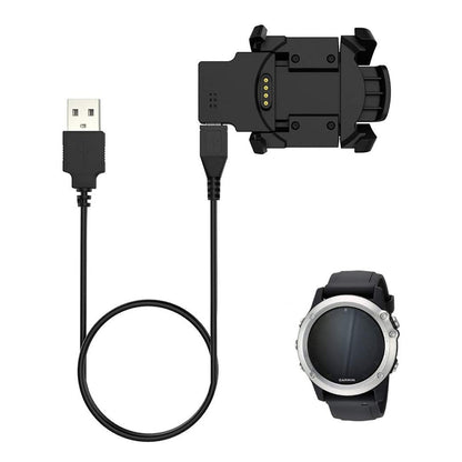 Ladekabel Techsuit TGC5 für Garmin Fenix 3 Sapphire / 3 HR / 3, USB-A, Schwarz