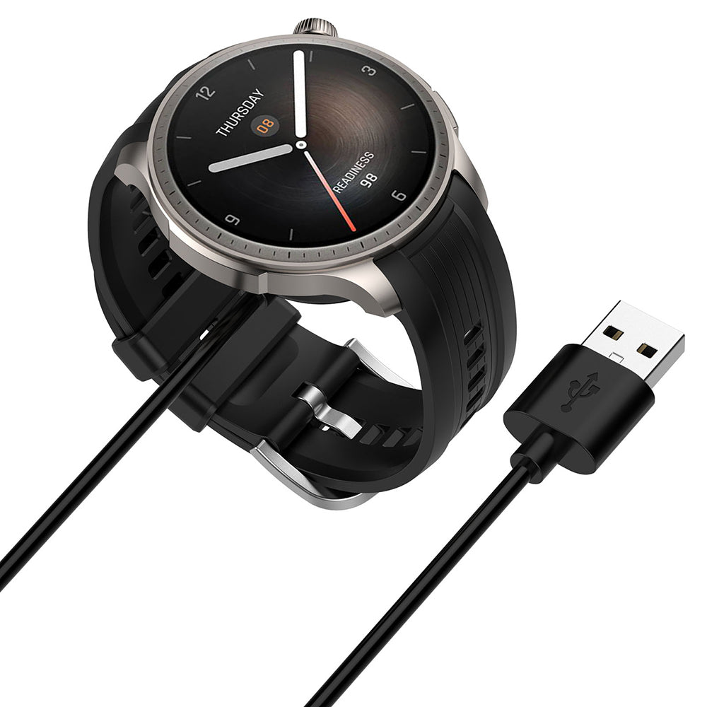 Ladekabel Techsuit THA4 für Amazfit T-Rex 3 / Balance, USB-A, Schwarz