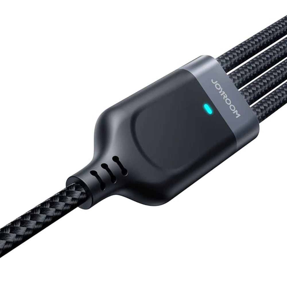 USB-A – Lightning / microUSB / 2 x USB-C Ladekabel Joyroom S-1T4018A18, 20 W, 1,2 m, Schwarz