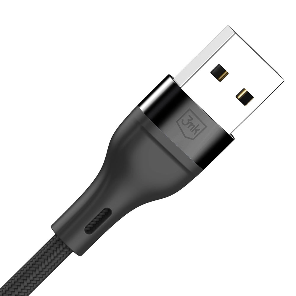 Ladekabel USB-A - Lightning / microUSB / USB-C 3MK Hyper N, 18W, 1,2m, Schwarz