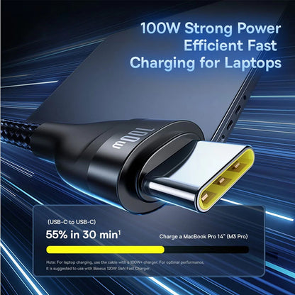 Ladekabel USB-A / USB-C - Lightning / 2 x USB-C Baseus Flash Series III 3in1, 100W, 1,5m, Schwarz P10377800U01-00