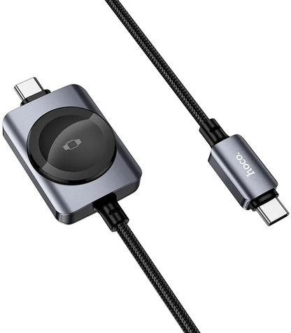 USB-C Ladekabel - USB-C HOCO CW66 2in1, 100W, 1,2m, Schwarz