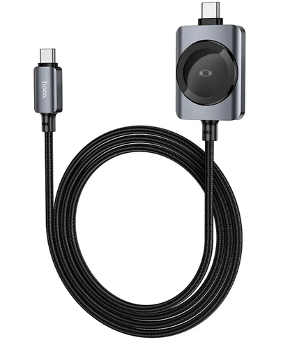 USB-C Ladekabel - USB-C HOCO CW66 2in1, 100W, 1,2m, Schwarz
