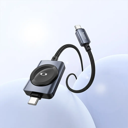 USB-C Ladekabel - USB-C HOCO CW66 2in1, 100W, 1,2m, Schwarz