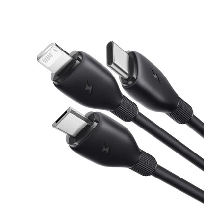 USB-C - Lightning / microUSB / USB-C Baseus Ultra Fast 3in1 Ladekabel, 20W, 0.8m, Schwarz P10377501111-00