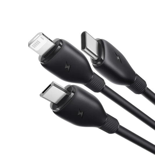 USB-C - Lightning / microUSB / USB-C Baseus Ultra Fast 3in1 Ladekabel, 20W, 0.8m, Schwarz P10377501111-00