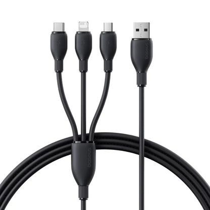 USB-C - Lightning / microUSB / USB-C Baseus Ultra Fast 3in1 Ladekabel, 20W, 0.8m, Schwarz P10377501111-00