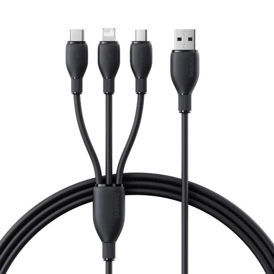 USB-C - Lightning / microUSB / USB-C Baseus Ultra Fast 3in1 Ladekabel, 20W, 0.8m, Schwarz P10377501111-00